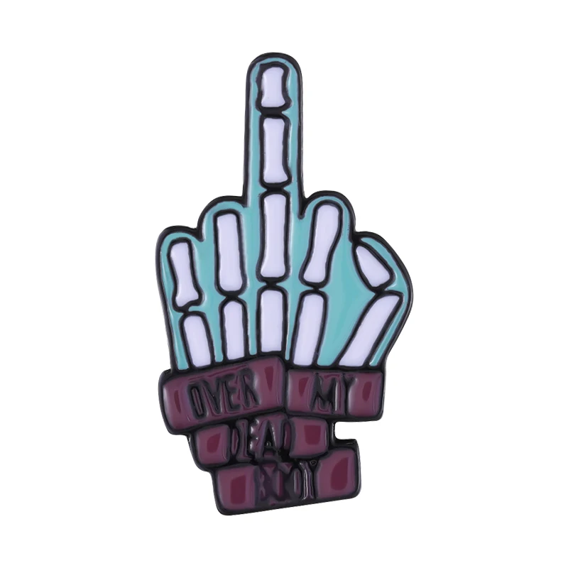 Эмалированные значки с надписью Over My Dead Body