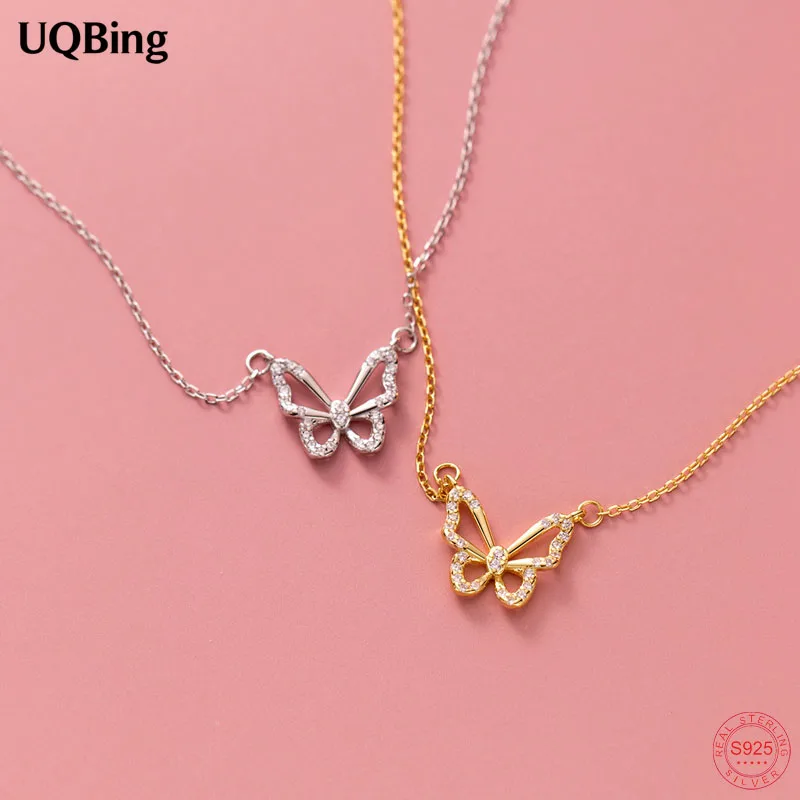 

Цепочка с подвеской-бабочкой женская из серебра 925 пробы