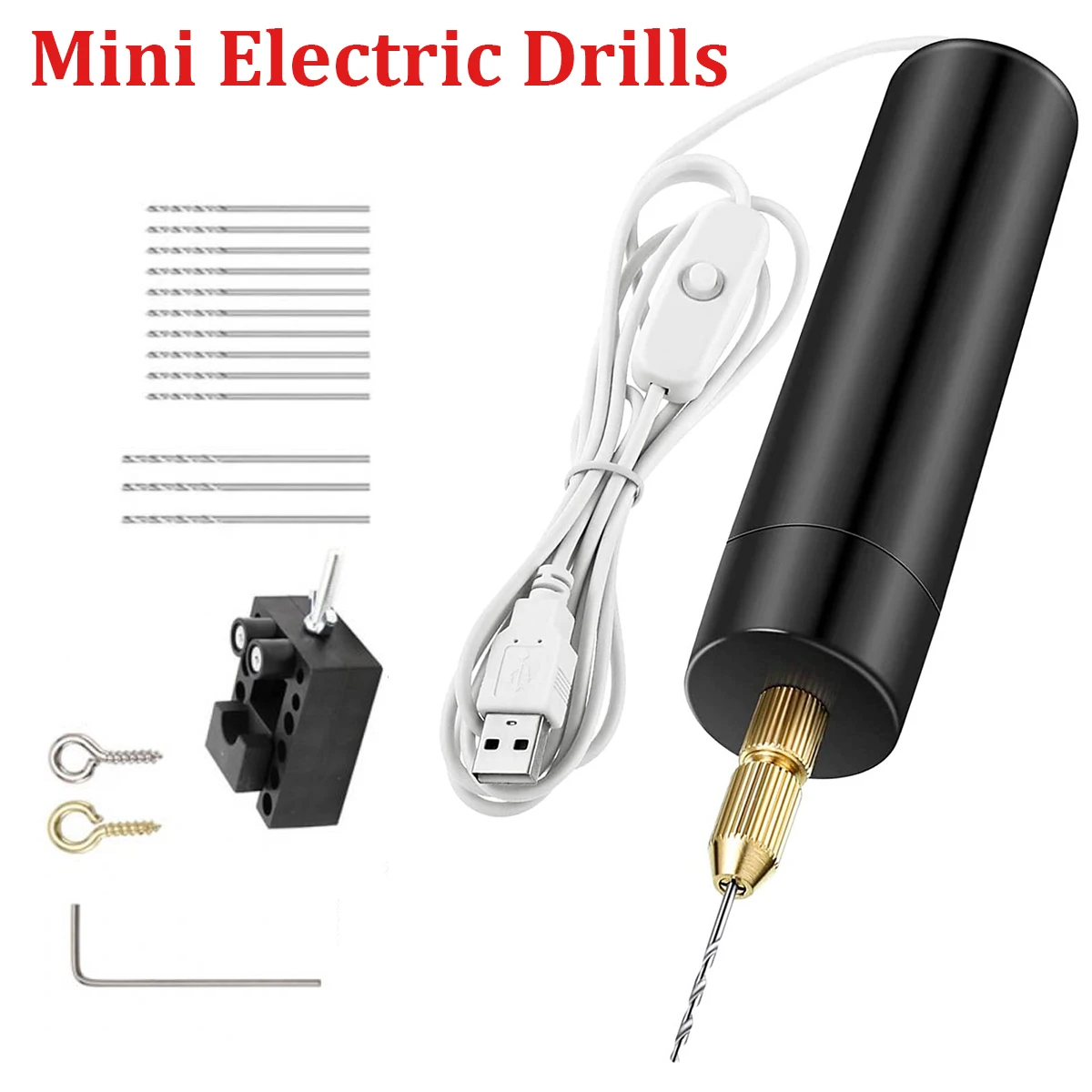 Mini Electric Drills Portable Handheld USB Drill Rotary Tools Engraver Pen Drilling Jewelry Tools With Drill Bits Power Tools