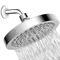 6inch round adjustable high pressure rain shower head chrome replacement water saving bathroom hardware