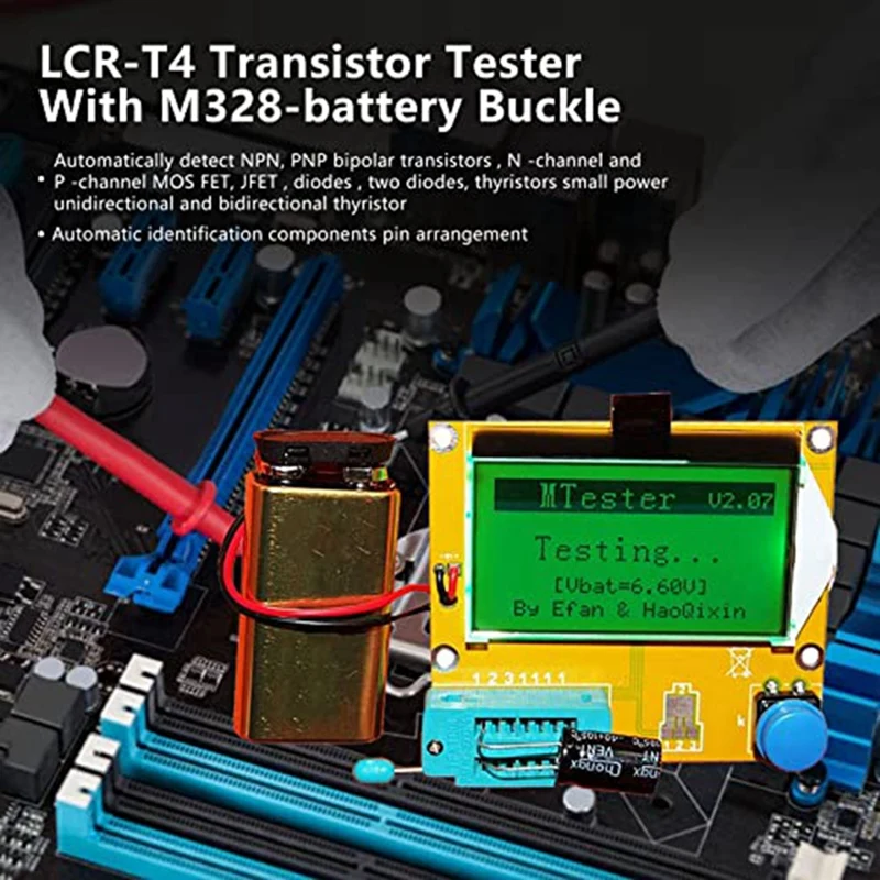 

Transistor Tester, M328 Transistor Capacitor Tester, LCR-T4 Transistor Tester For NPN PNP Transistor Triode
