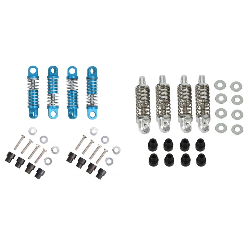 

8 шт. амортизатор масляного заполнения для радиоуправляемого хобби автомобиля 1/28 Wltoys K969 K989 ралли дрифта Бигфут, серебристый и синий