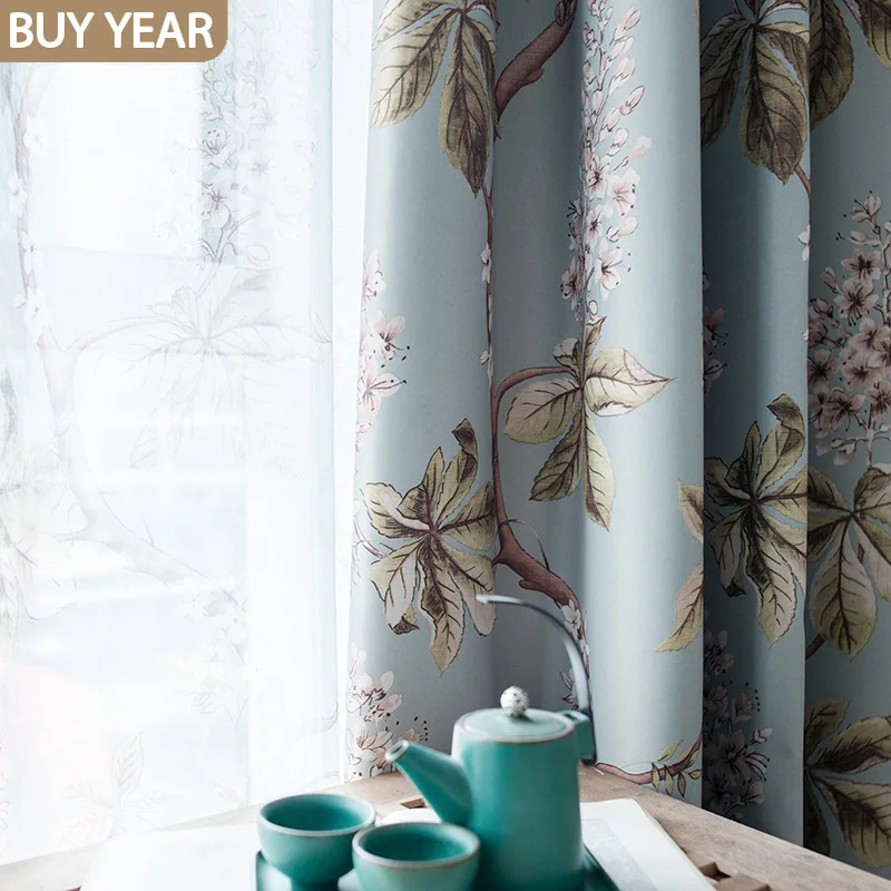 

Modern Curtains for Living Dining Room Bedroom American CountryStyle Curtain Stylish Modern Tulle French Window Door Curtain