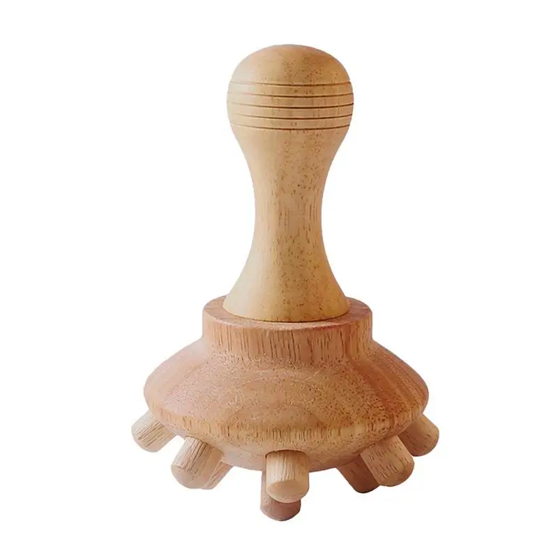 

Portable Wood Mushroom Massager Tool Head Massage Comb Full Body Wood Massager For Pain Relief With Up Down Point