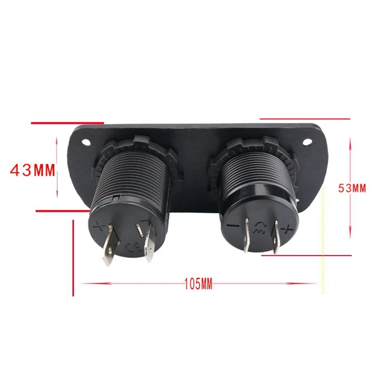 12-24 В двойная розетка USB питания стандартного напряжения адаптер панели