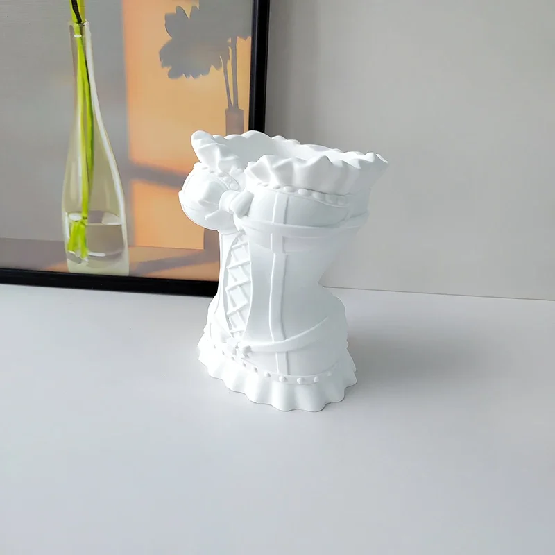 3D корсет ваза силиконовые формы женское платье гипсовая форма для цветочного