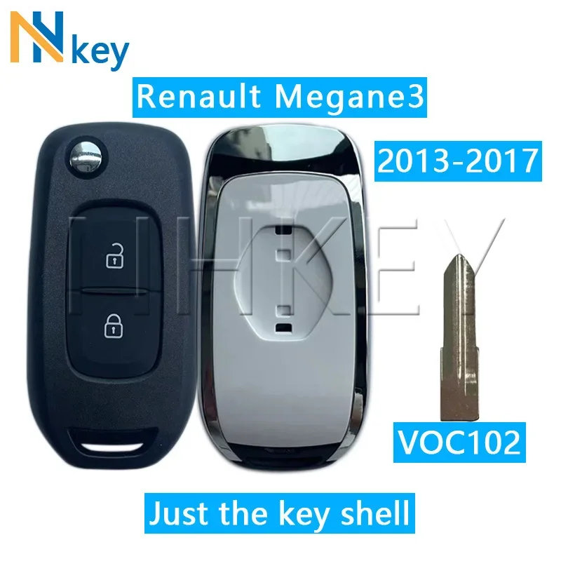 

NHkey для Renault Megane 3 Dacia Duster Kadjar Captur символ 2 кнопки VOC102 лезвие откидной складной удаленный корпус ключа автомобиля