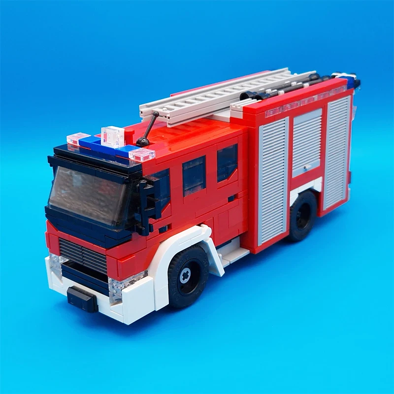 Серия City Traffic MOC Bricks Red Fire Engine строительные блоки наборы моделей головоломки