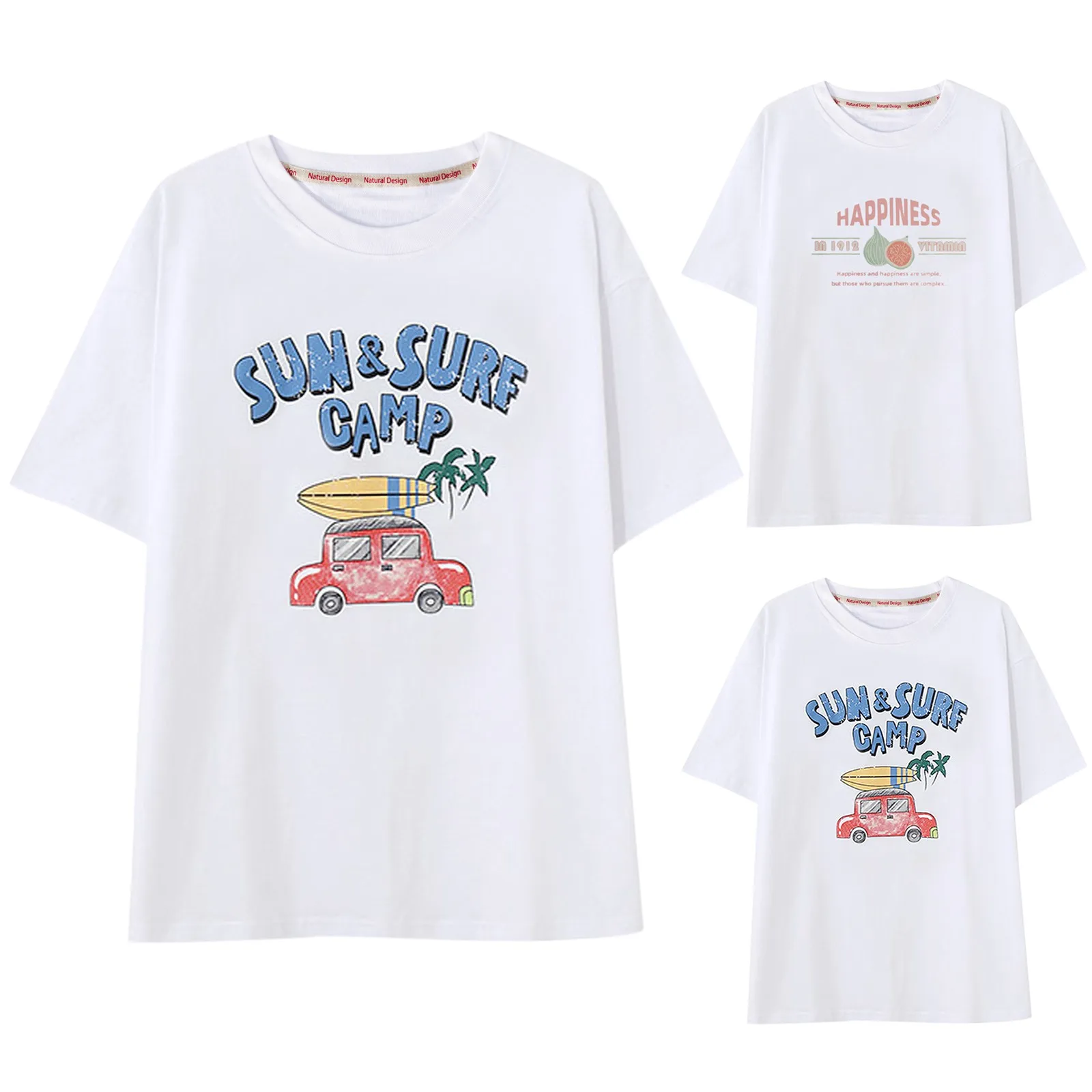 

Womens Summer White Cotton Short Sleeve T Shirt Round Neck Loose Top Comfortable Workout Shirts Women