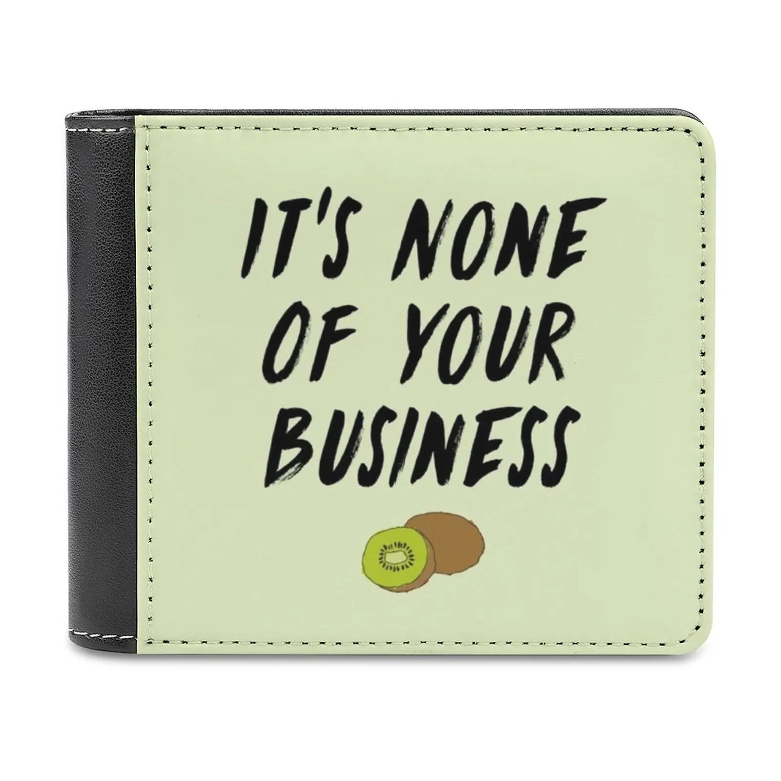 

Hs1-Styles Album Kiwi Lyric Design Leather Wallet Men Classic Black Purse Credit Card Holder Fashion Men's Wallet Harry Kiwi