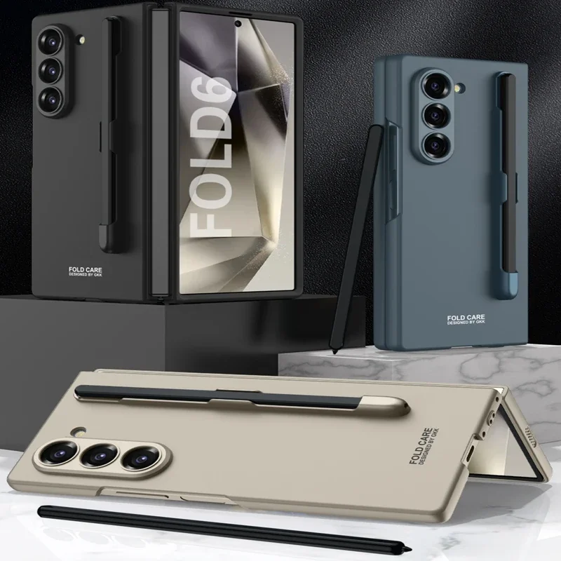 Защитный чехол со встроенным экраном для Samsung Galaxy Z Fold 3 4 5 6 слотом S Pen Axis