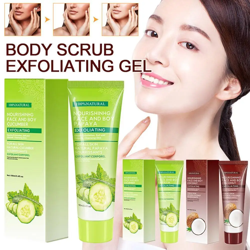 

Papaya Facial Exfoliating Gel Facial Body Scrub Exfoliating Gel Acne Removal Whitening Cleaning Skin Dead Skin Removal