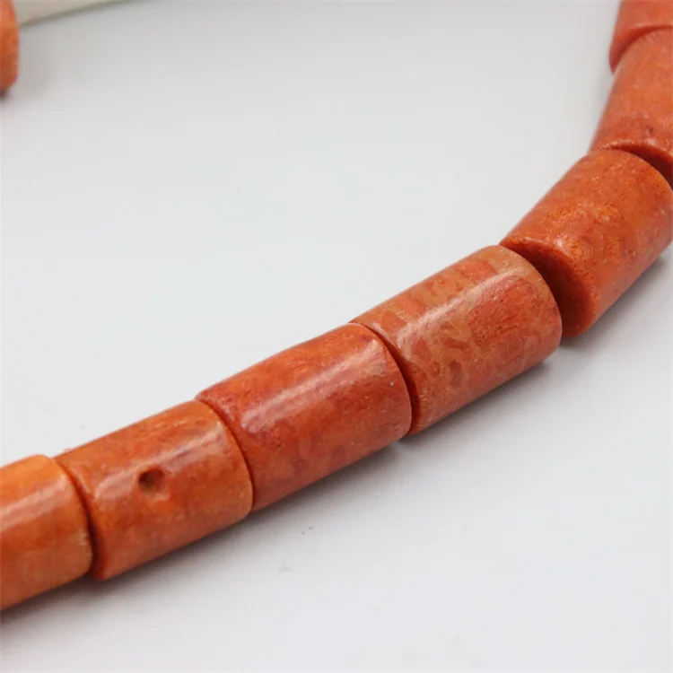 14 15 X20 24MM Cylinder Natural Material Sea Coral Abacus Beads Charm For Jewelry Making DIY Necklaces  Pendant Accessories Gift