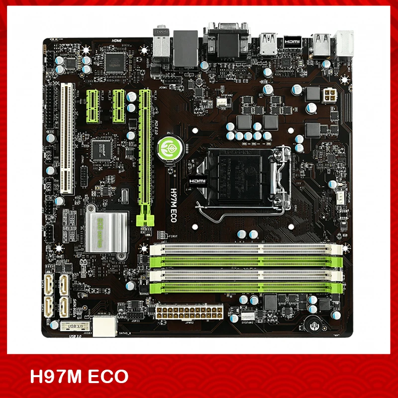 

Original Desktop Motherboard For Msi H97M ECO LGA1150 DDR3 32GB SATA3 PCI-E 3.0 USB2.0/3.0 DVI+VGA MicroATX Fully Tested