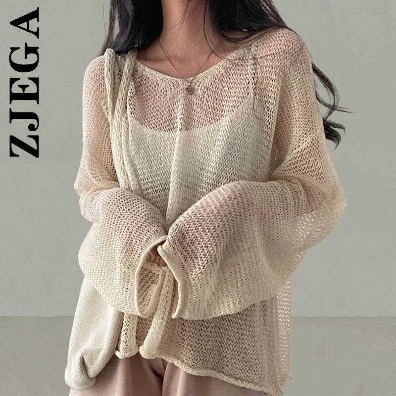 

Zjega New Women Sweater Knitted Popular Simple Soft Women Sweaters Sexy Hollow Out Design Sweater Harajuku Slim Clothes Female