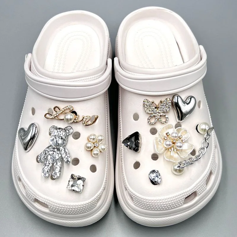 

Rhinestone Croc Charms Designer DIY Vintage Fashion Clogs Shoes Accessories Elegant Shoes Jewelry Gem Diamond Charms for Crocs