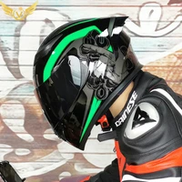 motorcycle helmet with bluetooth space racing tail wing double visor jet downhill helmet for cafe racer women men moto full face
