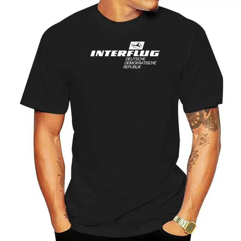 

2022 Funny Interflug T Shirt Retro Ddr German Airlines Tees