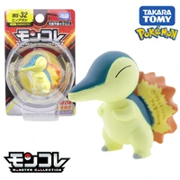 takara tomy ms 32 cyndaquil pokemon doll ornaments genuine anime figure toys for children collectibles