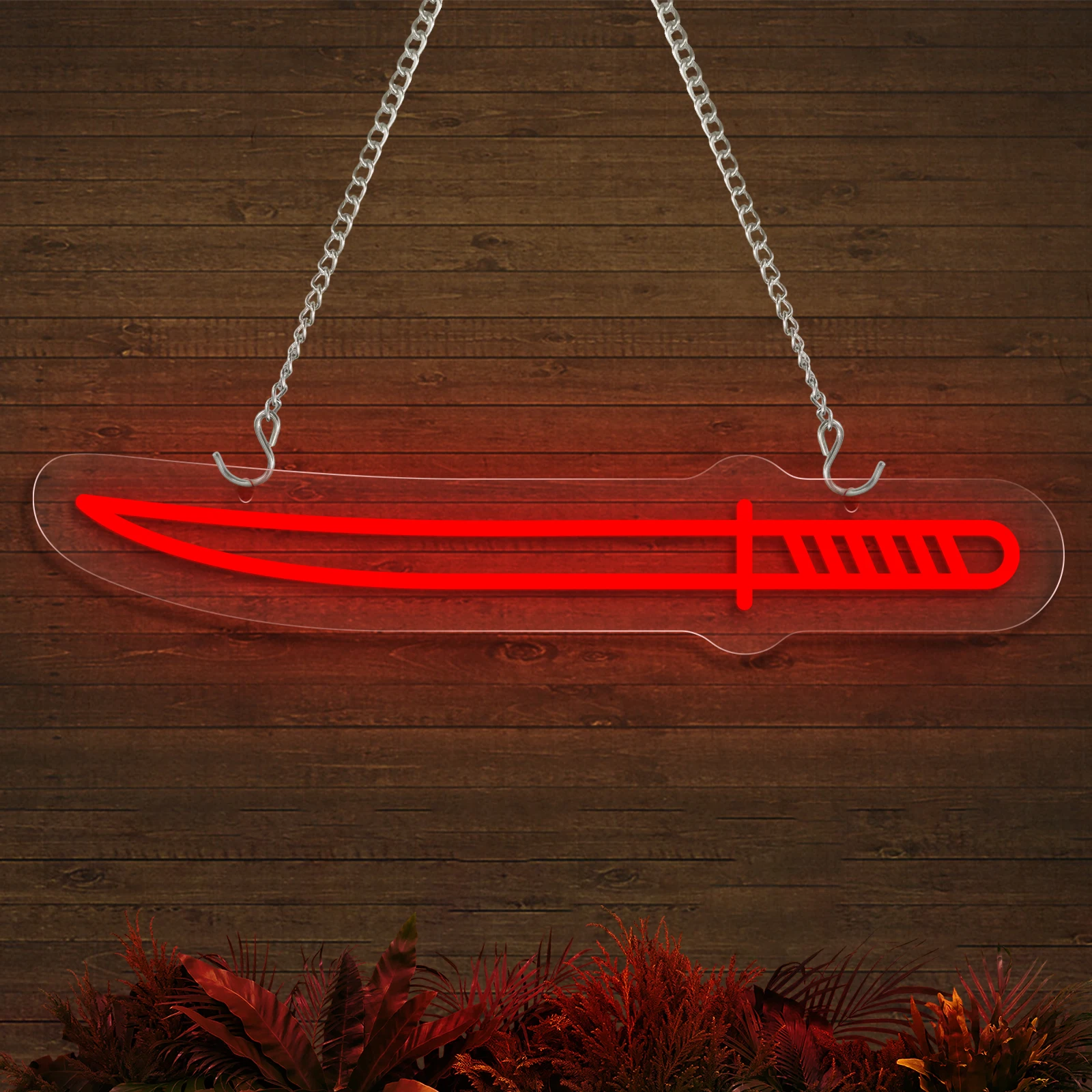 Самурайский Меч Неоновая Вывеска С USB-переключателем Яркости Настенный Декор