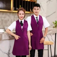 fashion suit collar korean woman apron men waiter restaurant cleaning barista cooking baking overalls bib chef kitchen pinafore