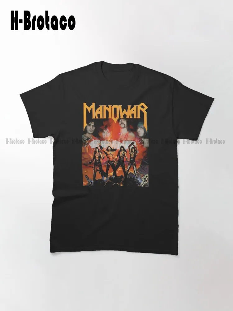 Топ Музыкальная Группа Manowar Классическая футболка для мальчиков белые футболки