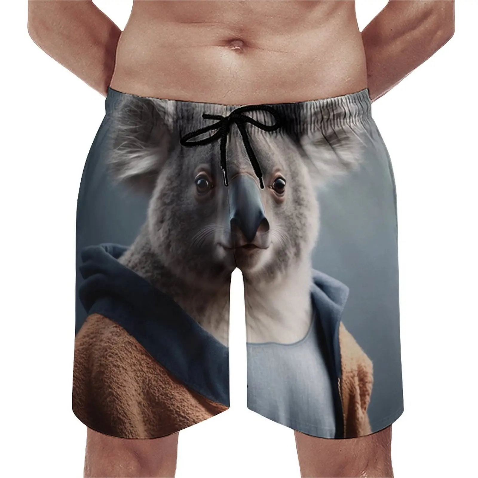 

Summer Gym Shorts Koala Running Surf Amazing Portraits Dapper Clothing Beach Short Pants Casual Quick Dry Swim Trunks Plus Size