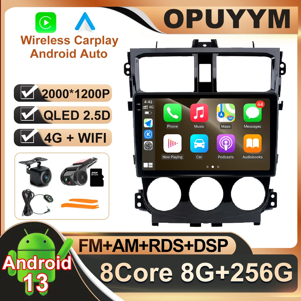 

Android 13 для Mitsubishi Colt Plus 2003 - 2018 автомобильное радио DSP No 2din беспроводное Carplay автомобильное мультимедиа 4G LTE AHD QLED стерео