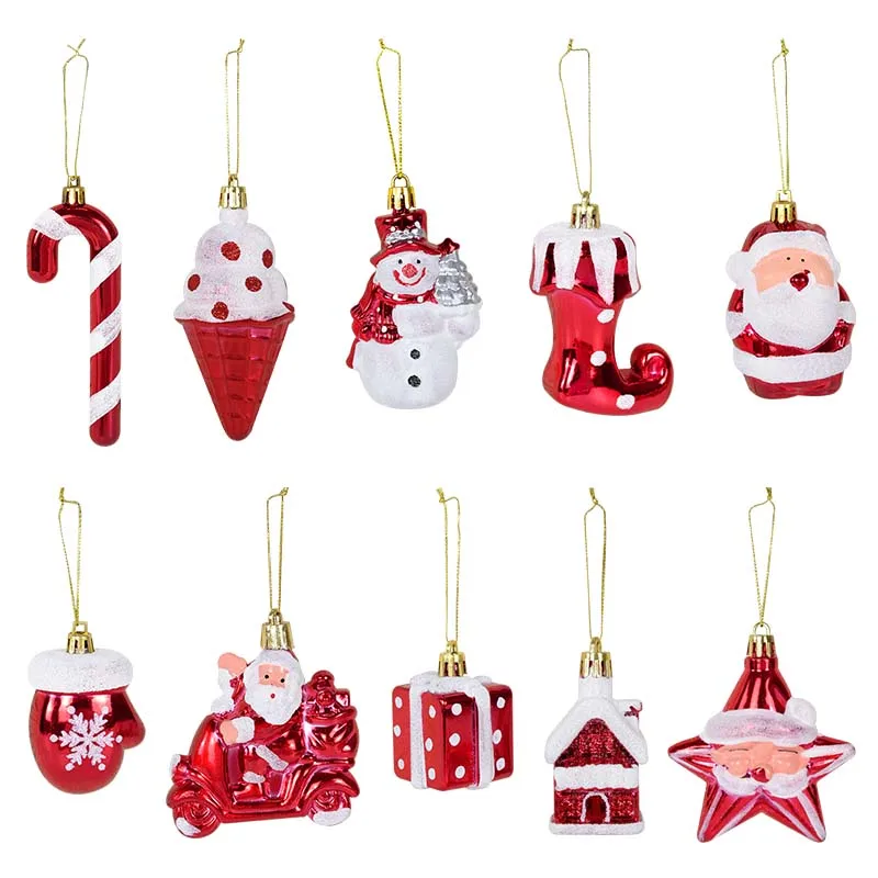 Christmas Tree Hanging Candy Cane Snowflake Shape Christmas Decoration For Home Navidad New Year Xmas Gifts 2023 Pendant Crutch