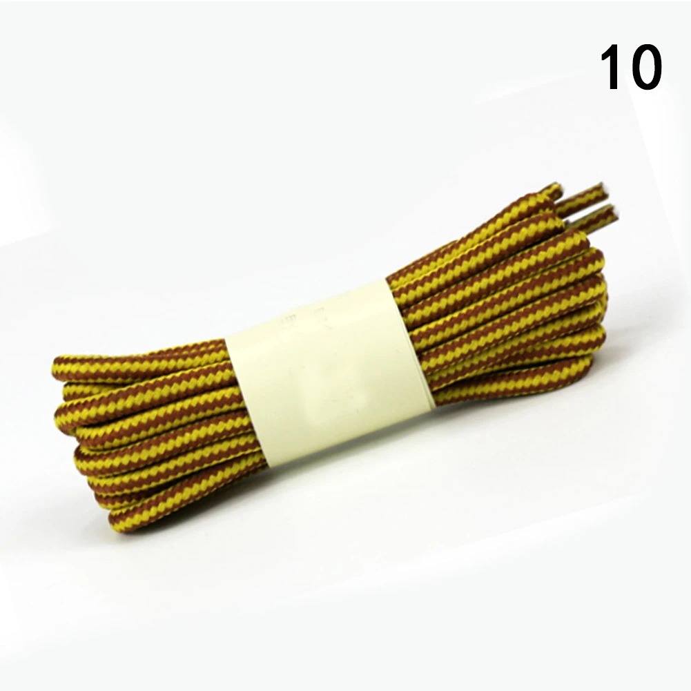 1 Pair Martin Shoes Round Shoe Laces Striped Double Color Fashion Shoelaces Outdoor Hiking And Leisure Sports Shoelace 18 Color