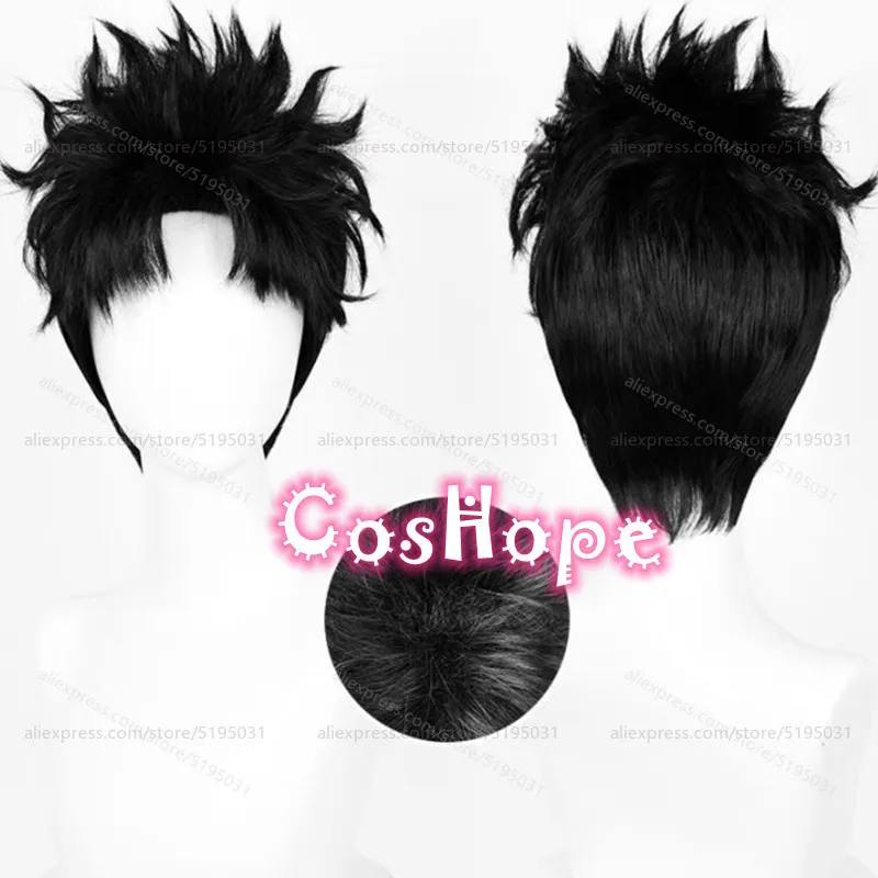 Okarun Косплей Парик 28 см Короткий Черный Кен Такакура Аниме Парики Термостойкие