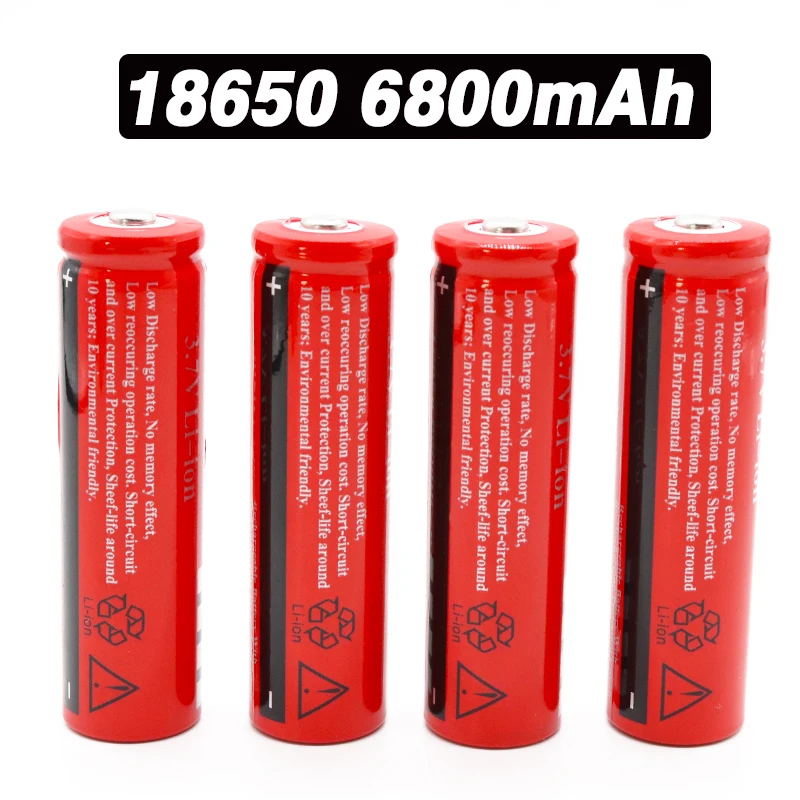 

New Original 18650 Battery 3.7V 6800mAh Rechargeable Liion for Led Flashlight Torch Batery Litio + Free Shipping