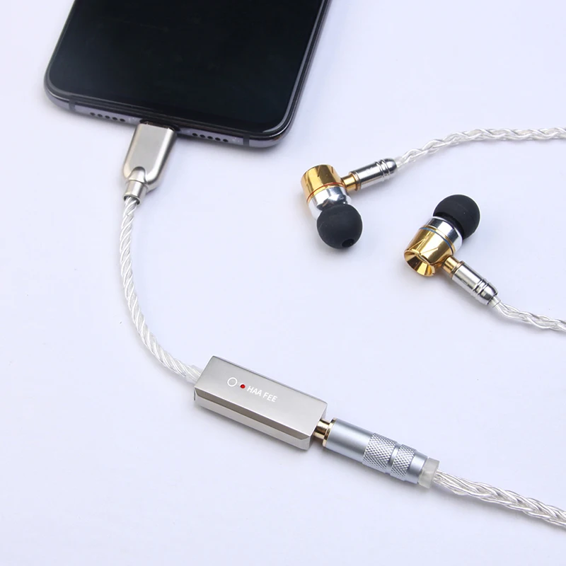 HAA FEE USB DAC Cable Portable Headphone Amplifier for Smartphone With ES9281AC 32bit/768kHz DSD512 MQA |