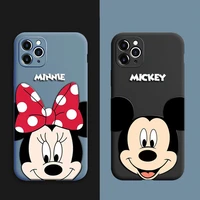 mickey mouse minnie figure silicone phone cases for iphone 11 12 13 pro max x xs xr 7 8 plus cute cartoon frosted soft case gift