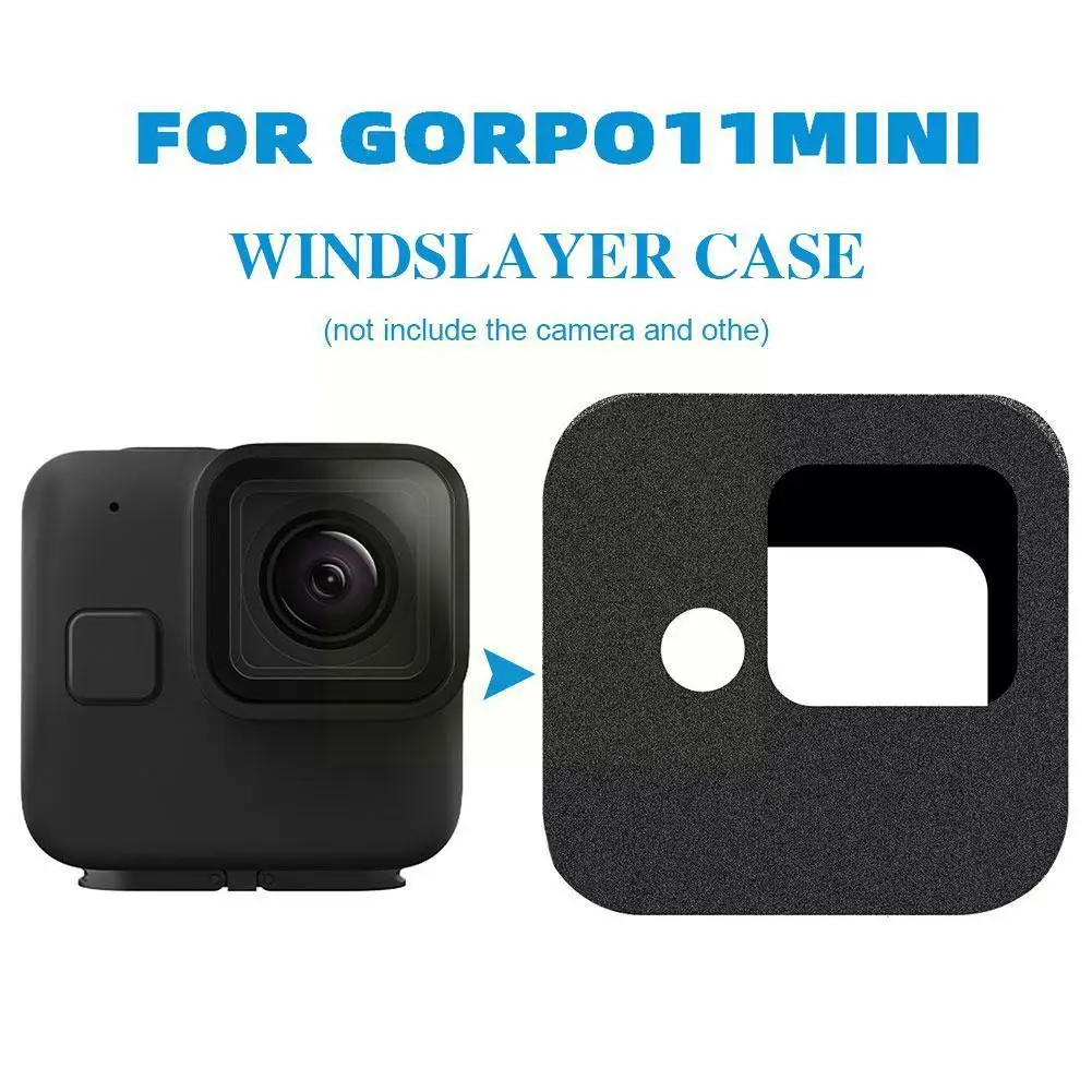 

Windslayer For GoPro Hero 11 Action Camera Mini Black Windshield Portable Wind Muff Windslayer Case Sponge Camera Accessori R3O4