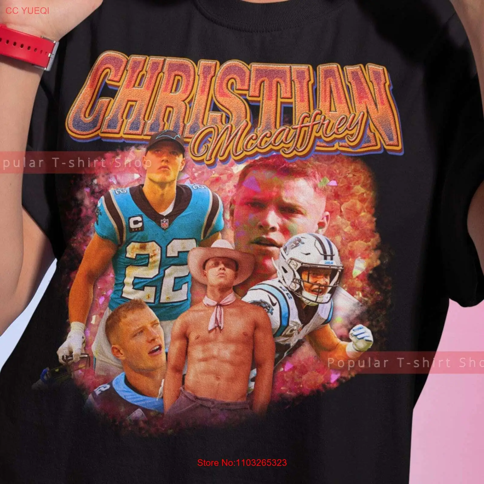 Рубашка Christian McCaffrey унисекс винтажная рубашка для