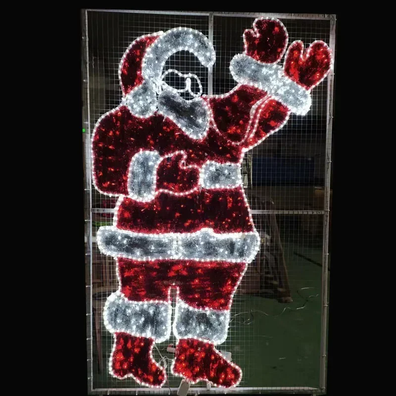 7 футов 10 12 светодиодный анимированный размахивающий свет Санта-Клауса 3d