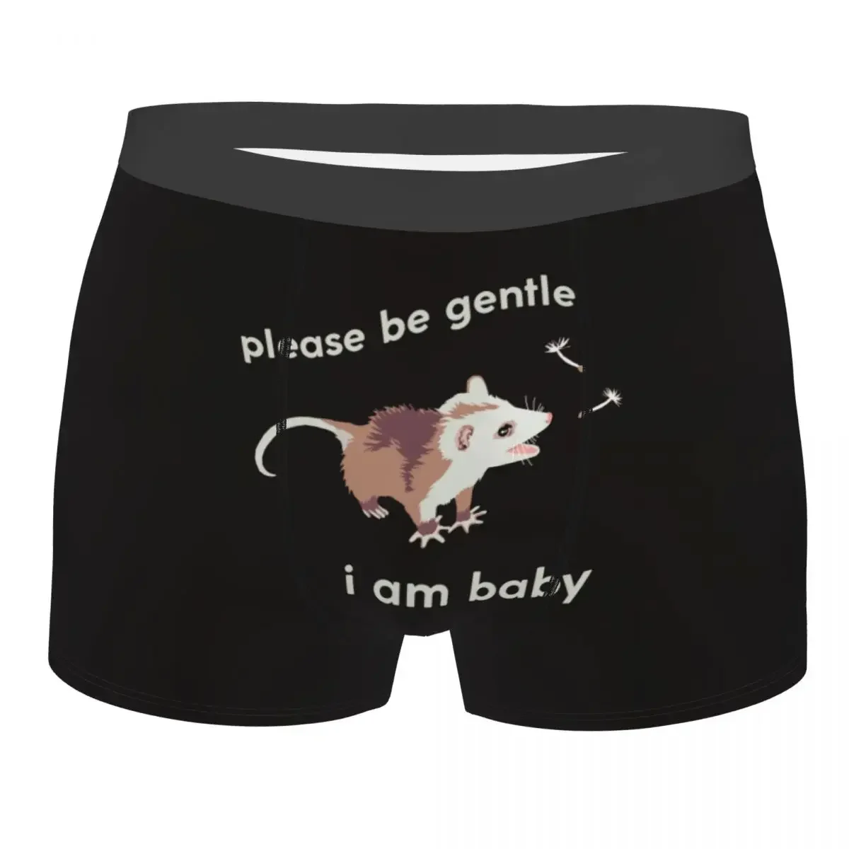 Мужское нижнее белье с забавными животными Opossum Possum пожалуйста будьте нежны я это