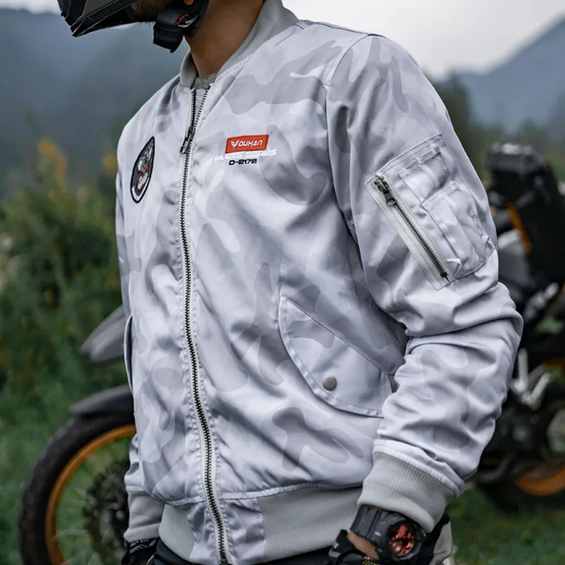 Куртка мужская демисезонная мотоциклетная с вышивкой и