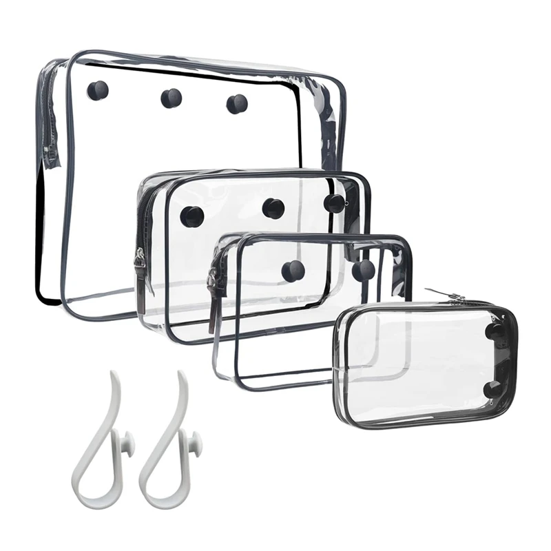 

Insert Bags For Bogg Beach Tote Bag Replacement Parts 4 Zipper Insert Bags And 2 Hooks For Travel, Makeup Organization