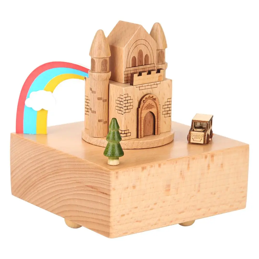 

Деревянная вращающаяся музыкальная шкатулка в стиле ретро