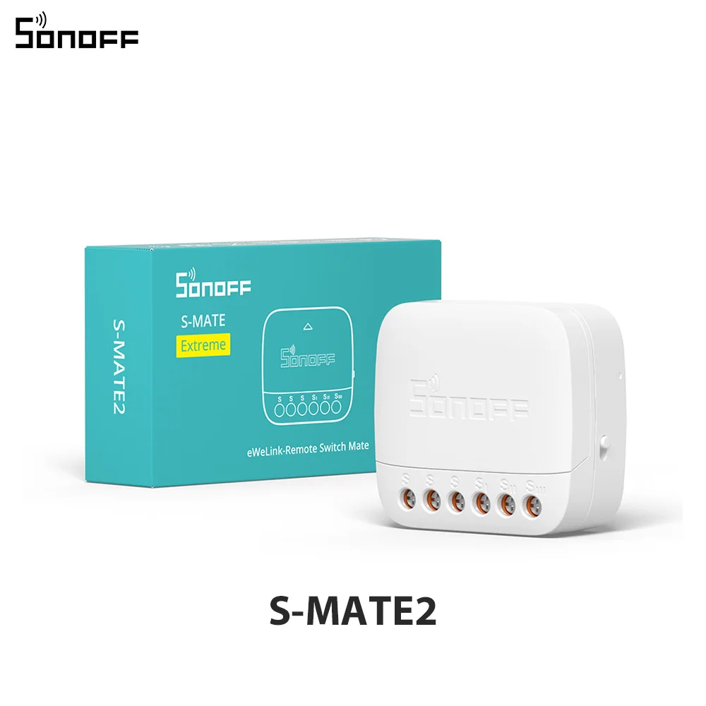 

SONOFF S-MATE2 Extreme Switch Mate Механический переключатель с местным управлением Поддержка мини-размера Двусторонний пульт дистанционного управления eWeLink через MINIR4