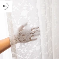 lace semi shading jacquard embossed floral explosion style modern curtains for living dining room bedroom door window home decor