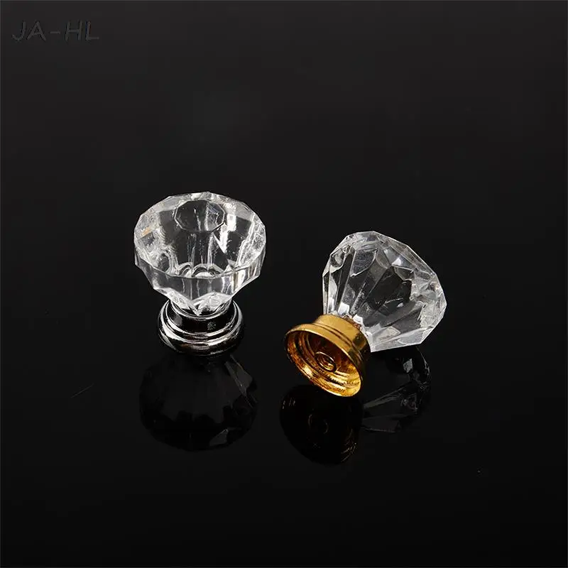 Прозрачная акриловая ручка 30 мм в форме алмаза для ящика шкафа выдвижных ящиков