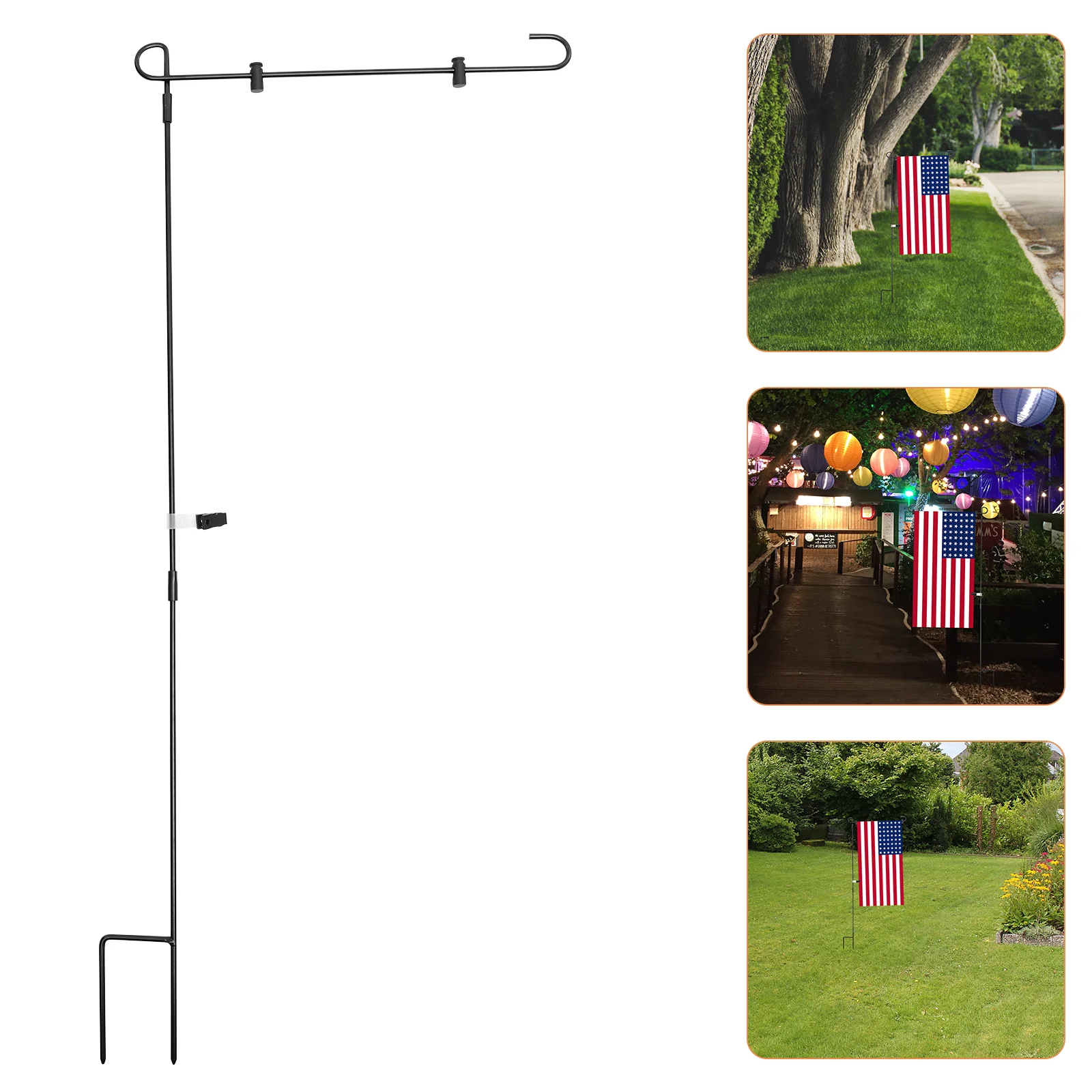 

Flag Pole Stand Holder Bracket Garden