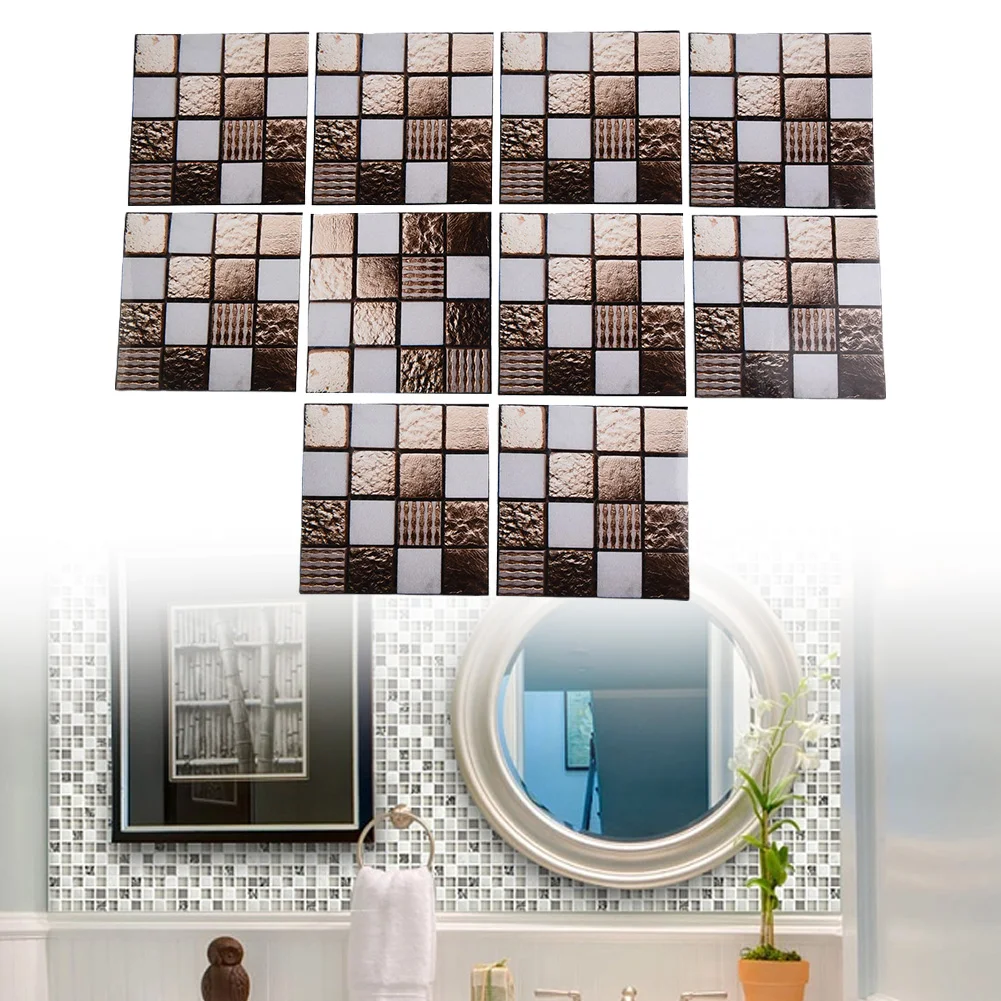 10 шт. водостойкие наклейки на стену с мозаикой
