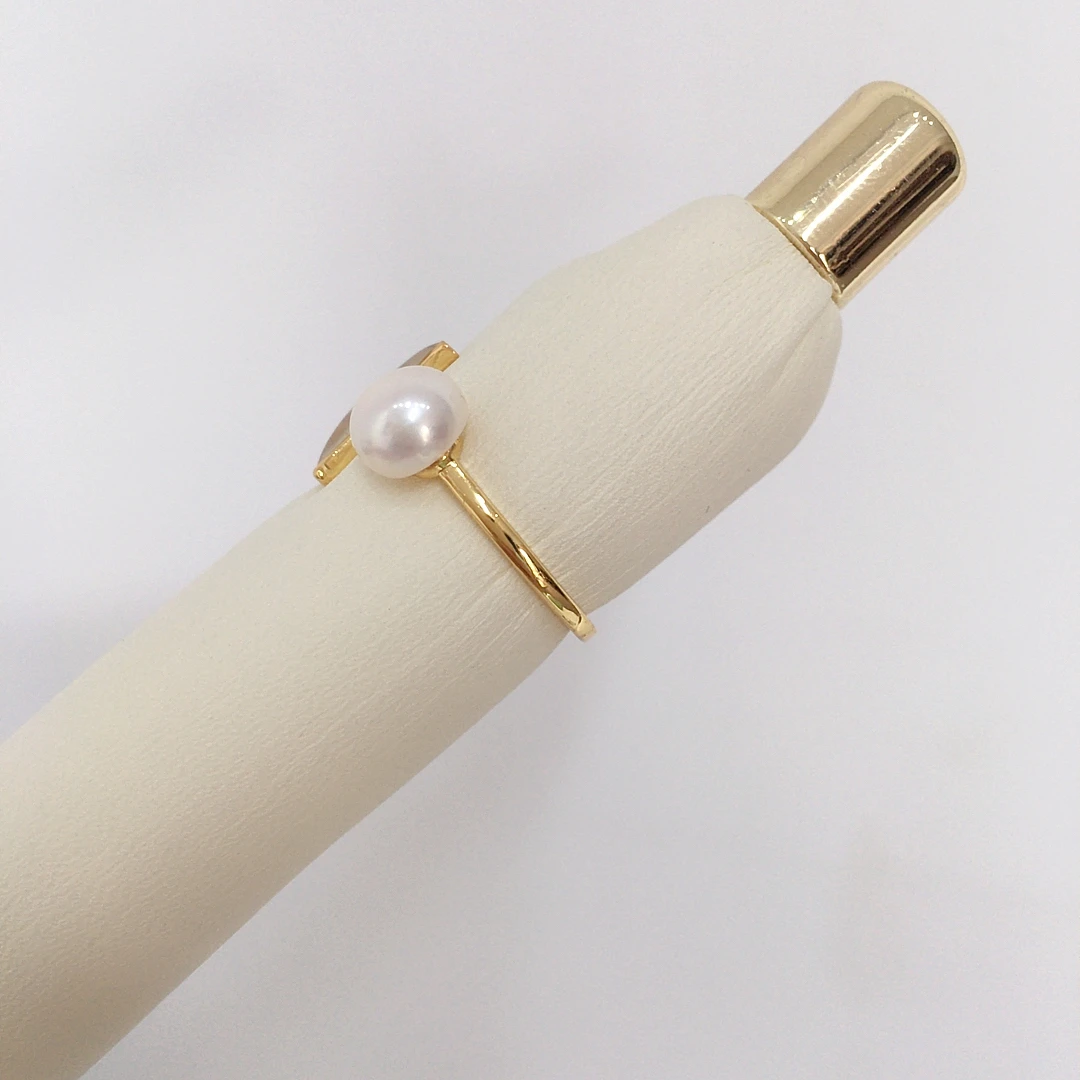 ZHBORUINI 2024 100% высококачественное кольцо с натуральным пресноводным жемчугом