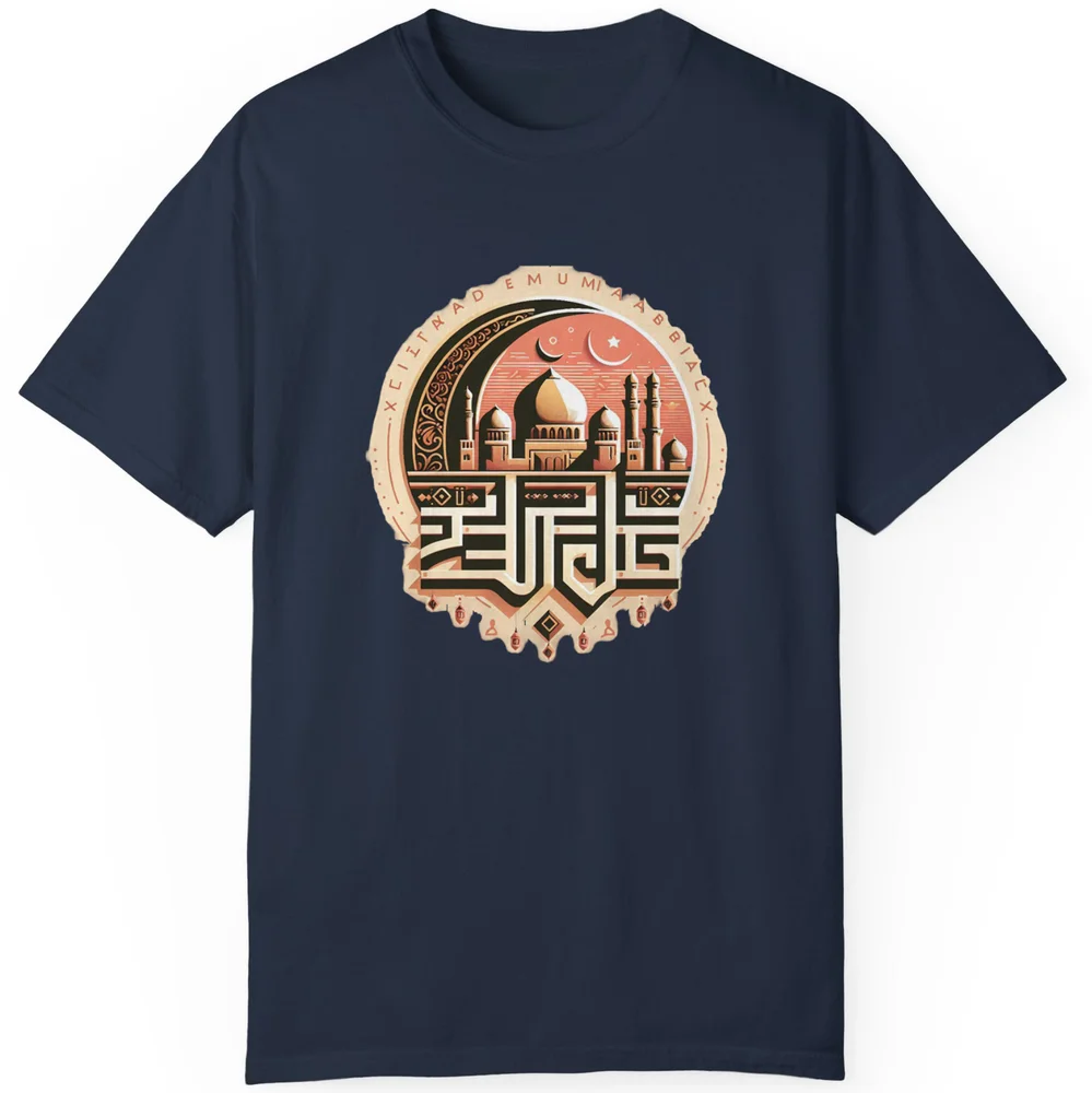 Ид Мубарак Флаер Мухарам Модная подарочная футболка унисекс S-5XL