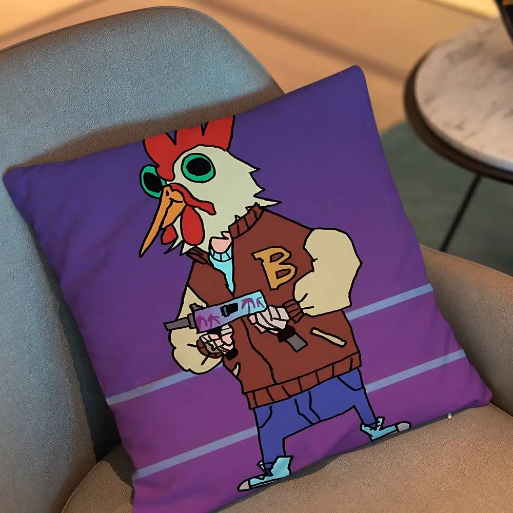 Фото Наволочка для подушки The Son Jacket Biker Hotline Miami, квадратная, с двусторонней печатью, из короткого плюша, для дивана, для спальни №4