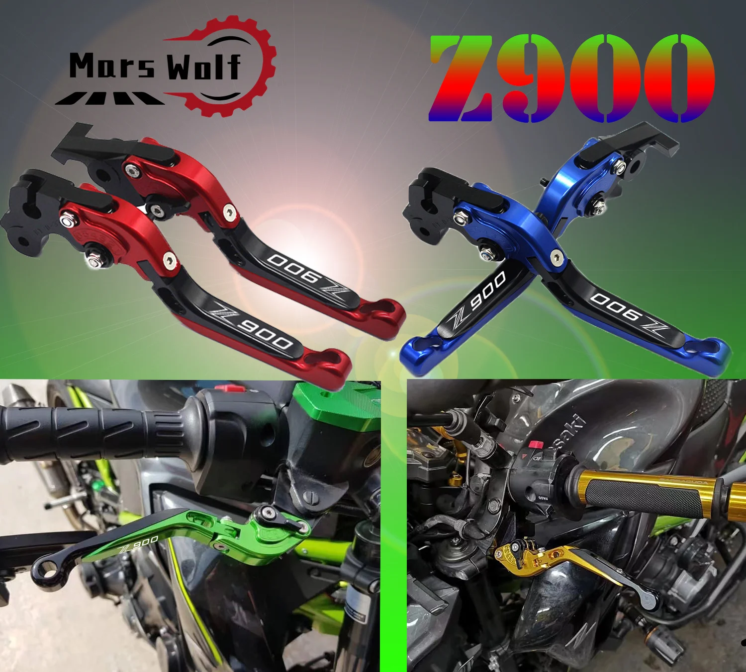 

Adjustable Motorcycle Short Brake Clutch Levers Tire Valve Cap Cover for KAWASAKI Z900 Z 900 2017-2022 2021 2018 2019 Accessorie